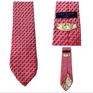 Ted Baker Men’s Italian Silk Tie Pink Designer